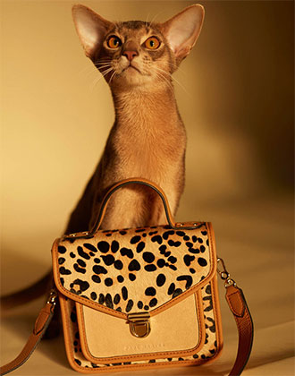 Sac &agrave; main en cuir imprim&eacute; l&eacute;opard, style tendance femme