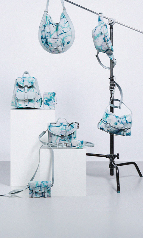 suede leather bag Tie & Dye collection