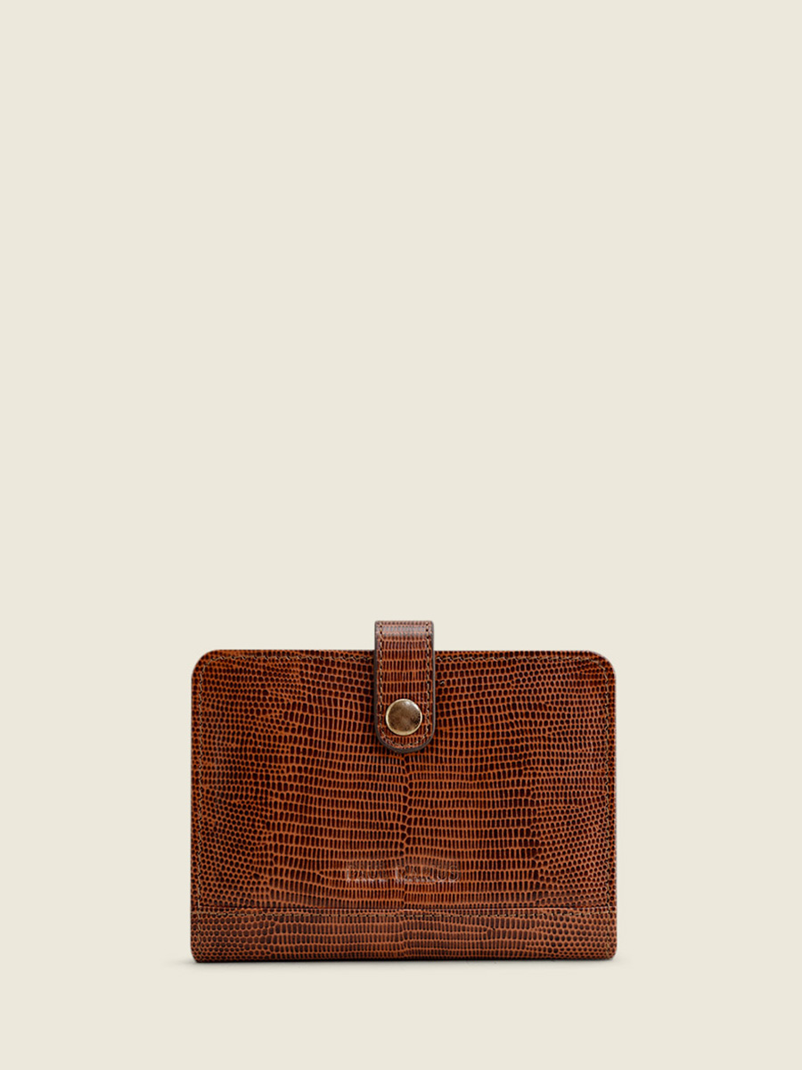 Brown Leather Wallet for Women LePortefeuille Jeanne 1960 Amber PAUL MARIUS