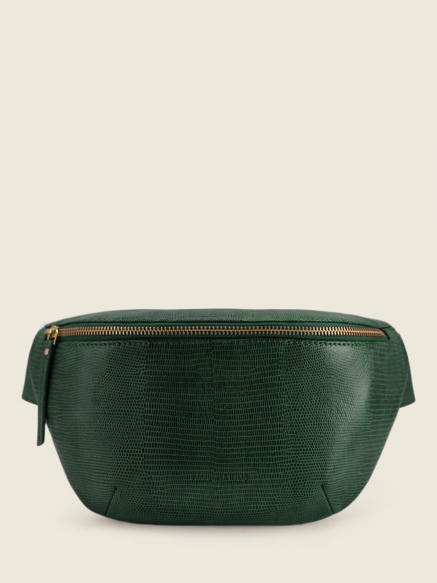 Green Leather Fanny Pack for Women LaBanane XS 1960 Malachite PAUL MARIUS