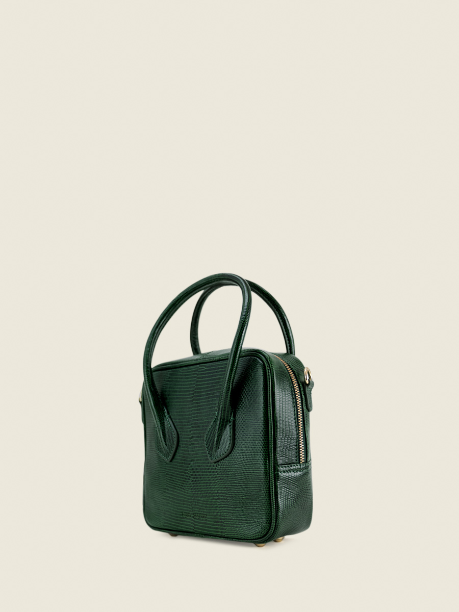 green-leather-handbag-raphaelle-1960-paul-marius-side-view-picture-w43-l-dg