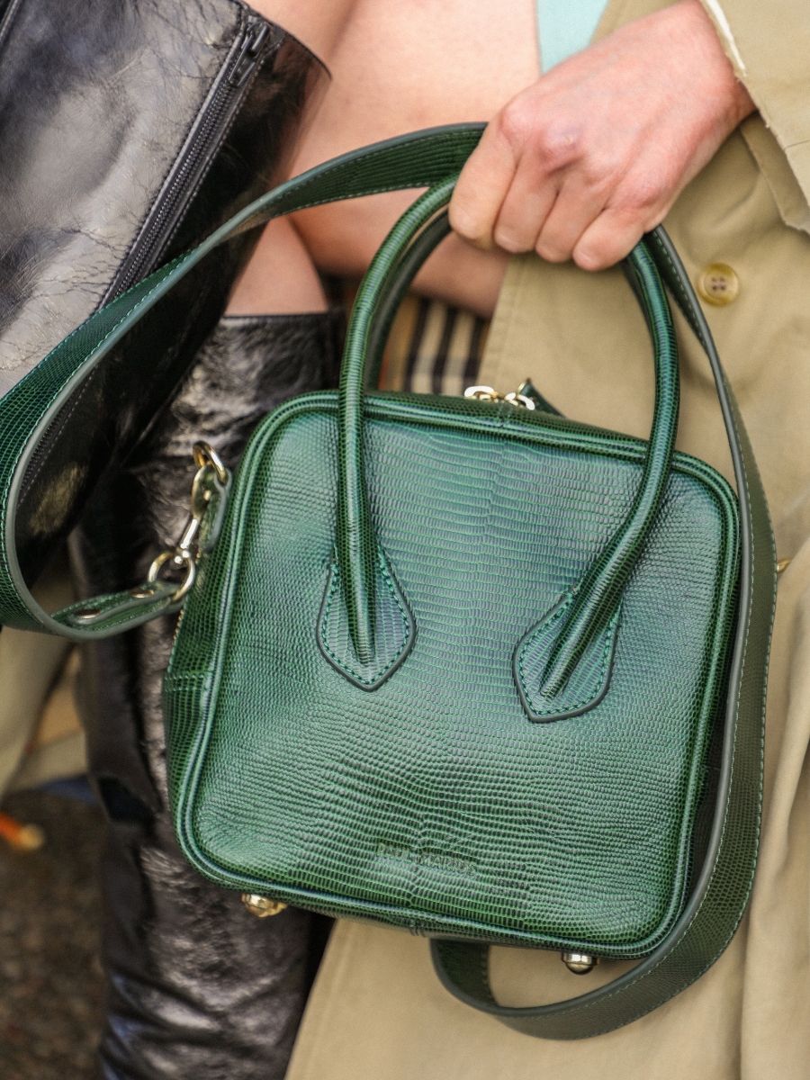 green-leather-handbag-raphaelle-1960-paul-marius-focus-material-picture-w43-l-dg