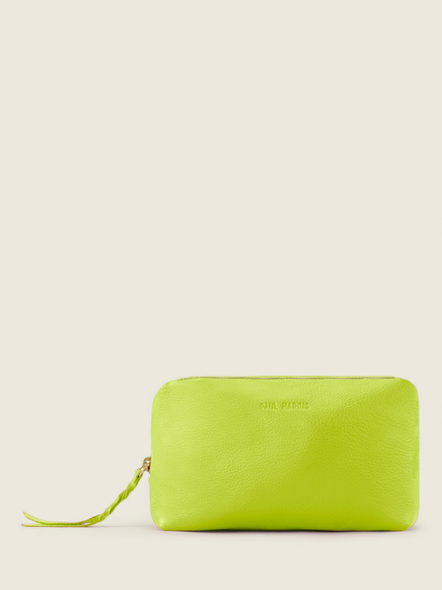 green-leather-makeup-bag-adele-sorbet-apple-paul-marius-front-view-picture-m500-sb-lgr