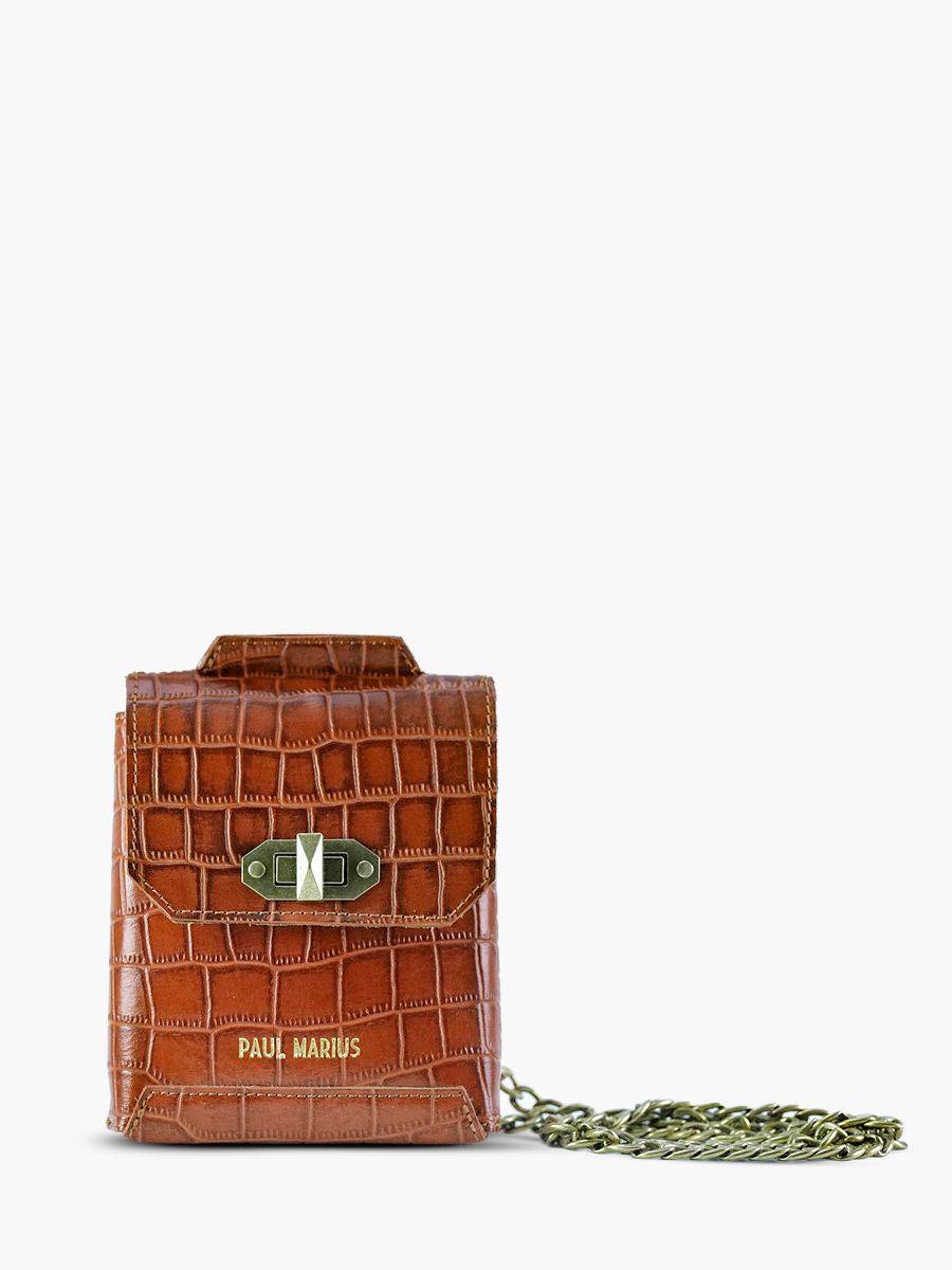 leather-phone-bag-for-woman-brown-front-view-picture-agathe-alligator-amber-paul-marius-3760125357171