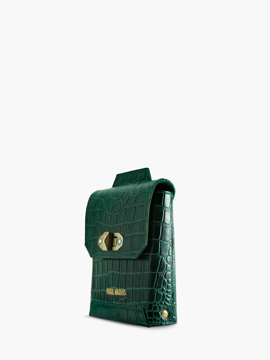 leather-phone-bag-for-woman-dark-green-rear-view-picture-agathe-alligator-malachite-paul-marius-3760125357232