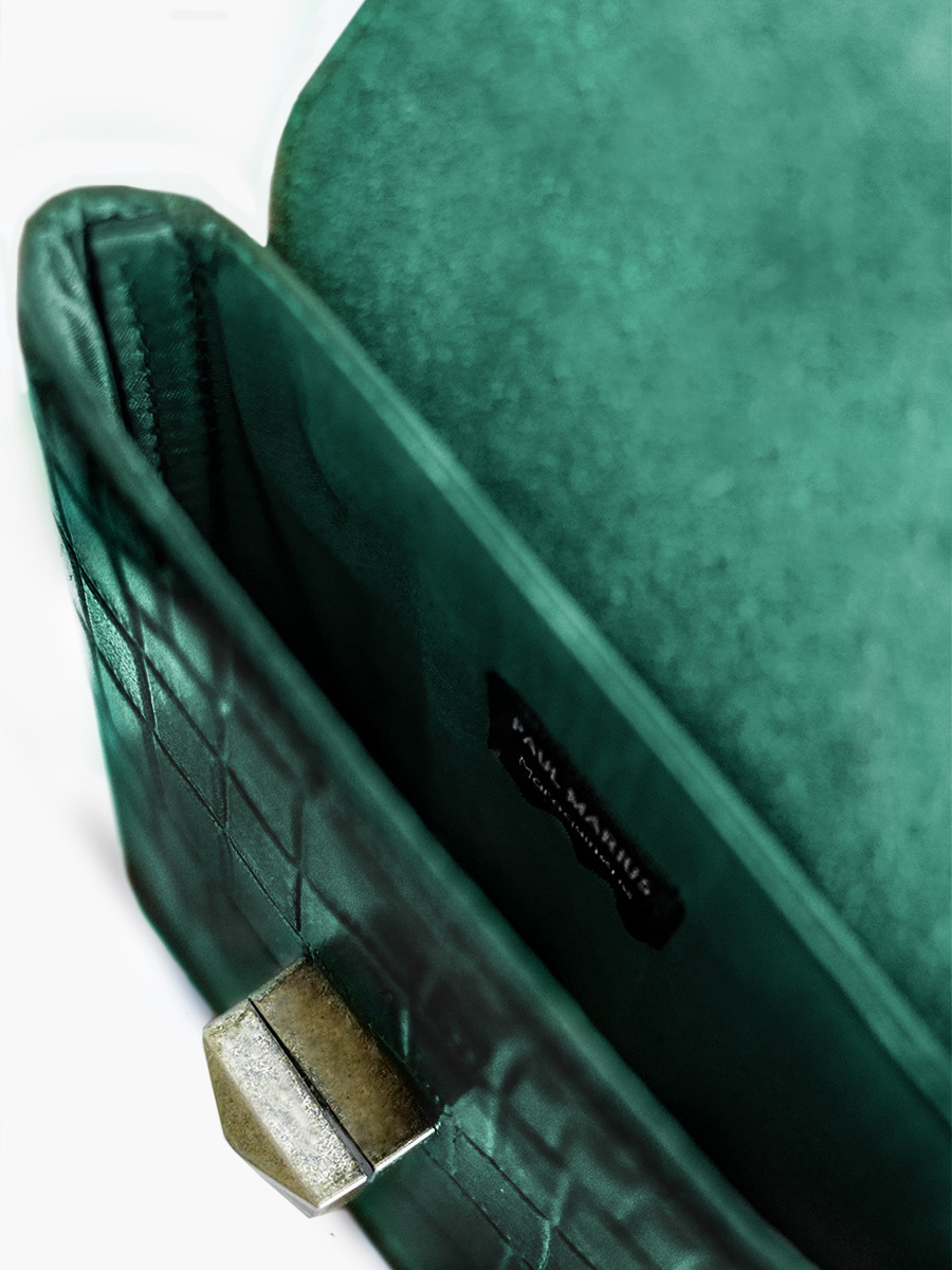 leather-phone-bag-for-woman-dark-green-interior-view-picture-agathe-alligator-malachite-paul-marius-3760125357232