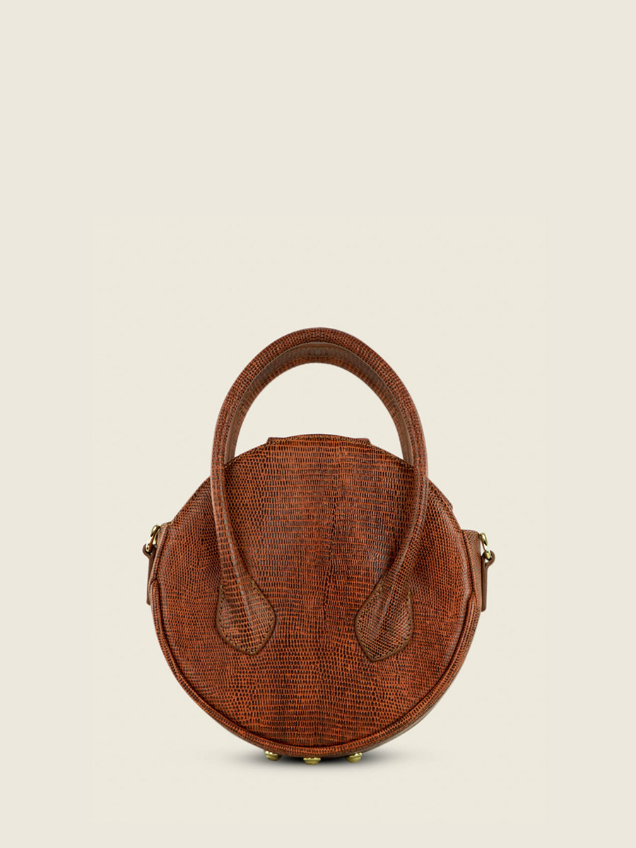 Brown Leather Handbag for Women Aline 1960 Amber PAUL MARIUS