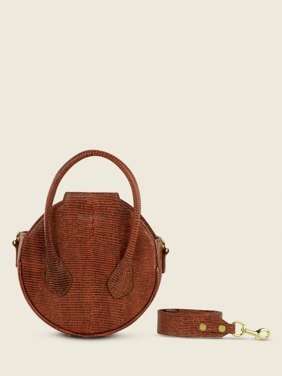 Brown Leather Handbag for Women Aline 1960 Amber PAUL MARIUS