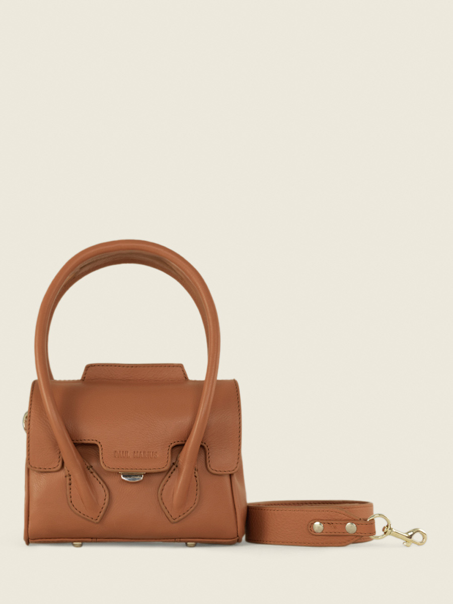 mini-leather-handbag-for-women-brown-front-view-picture-colette-xs-art-deco-caramel-paul-marius-3760125359526