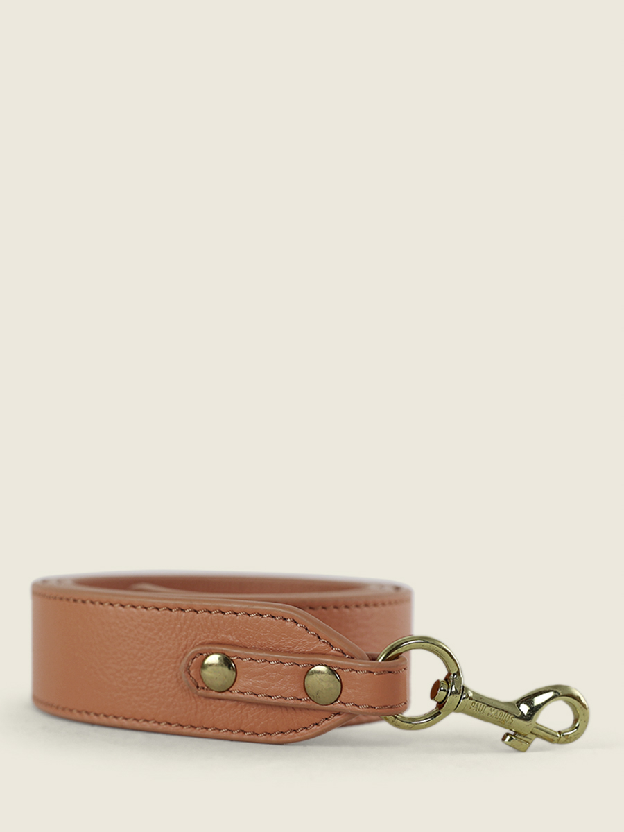 Removable Brown Leather Bag Strap LaBandouliere Art Deco Caramel PAUL MARIUS