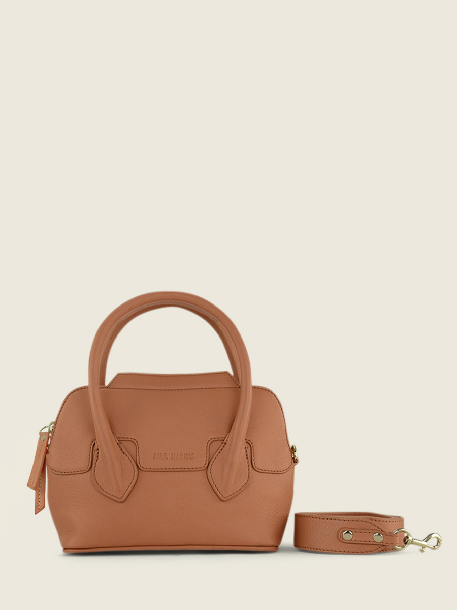 mini-leather-handbag-for-women-brown-front-view-picture-gisele-xs-art-deco-caramel-paul-marius-3760125359687