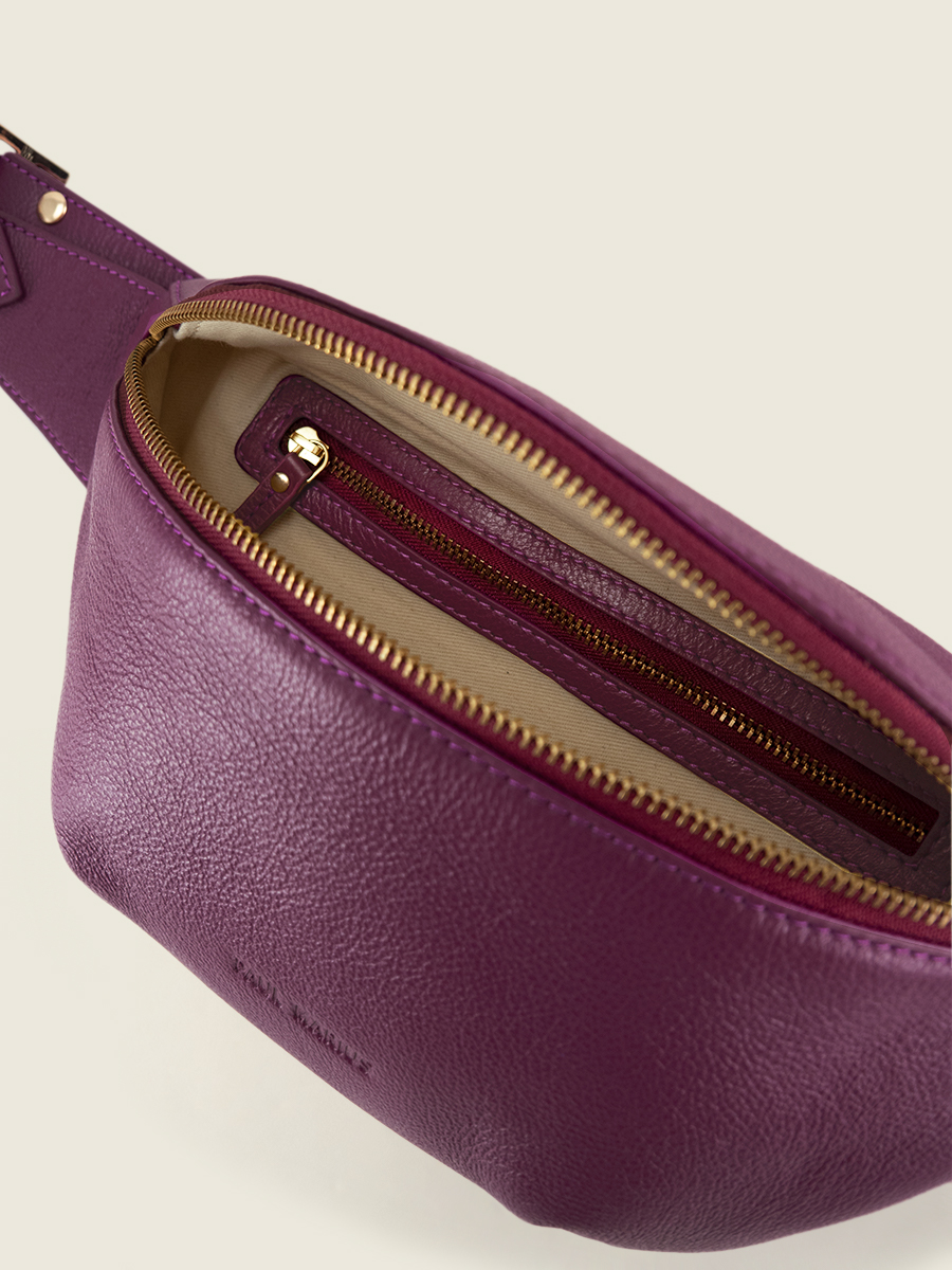 Purple leather fanny pack 2025