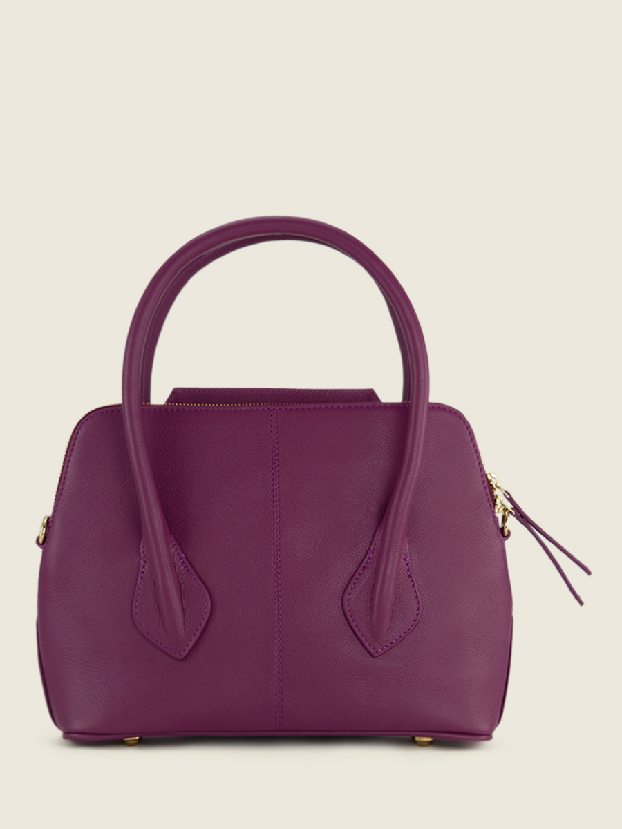 Purple sales leather satchel