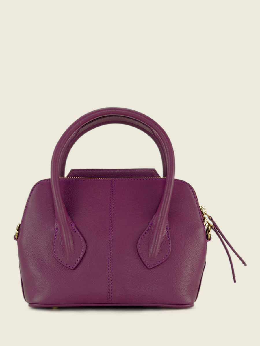 Mini Purple Leather Handbag for Women Gis le XS Art Deco Zinzolin PAUL MARIUS