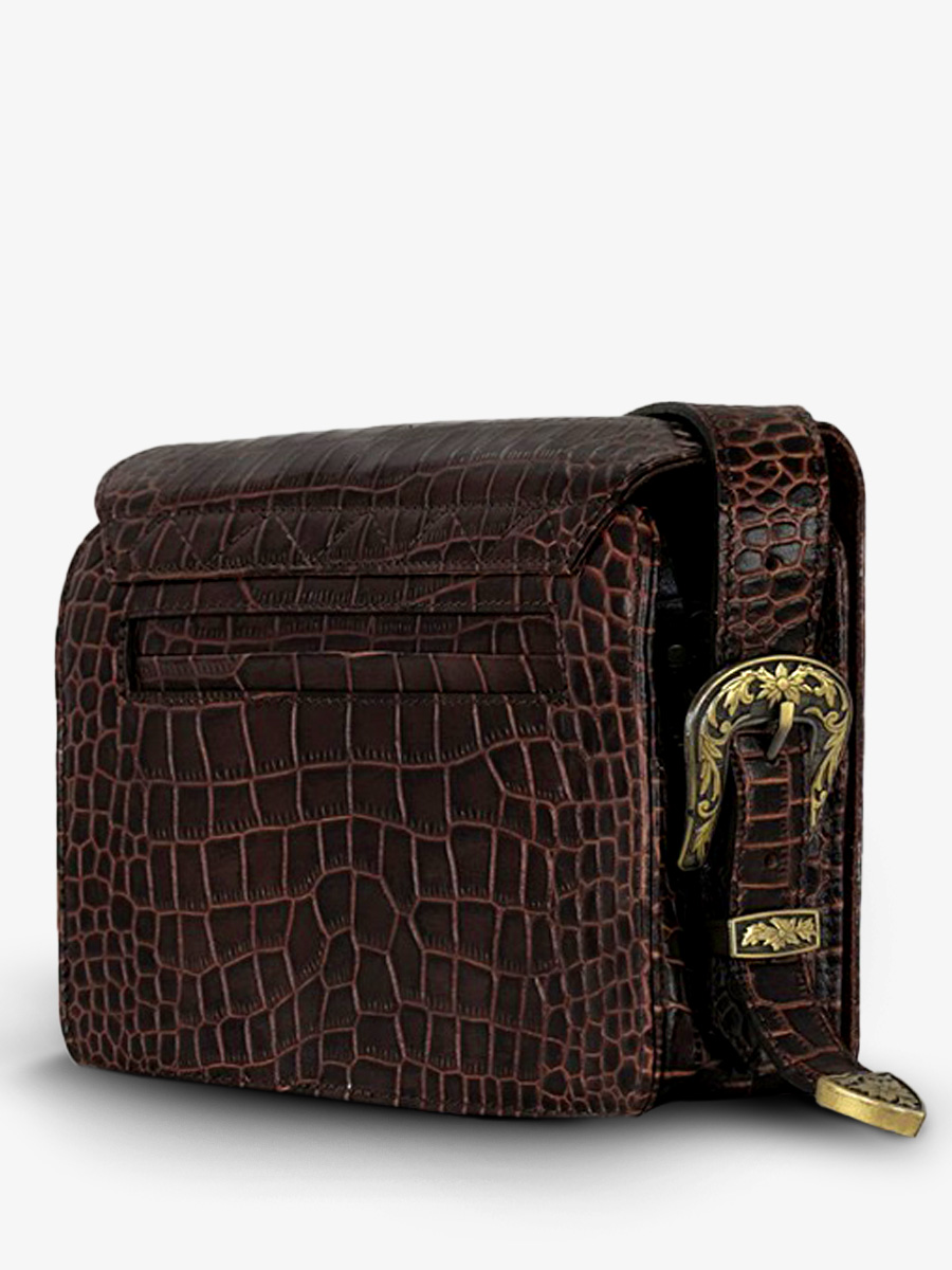 leather-baguette-bag-for-woman-dark-brown-side-view-picture-lebaguette-alligator-tigers-eye-paul-marius-3760125357409