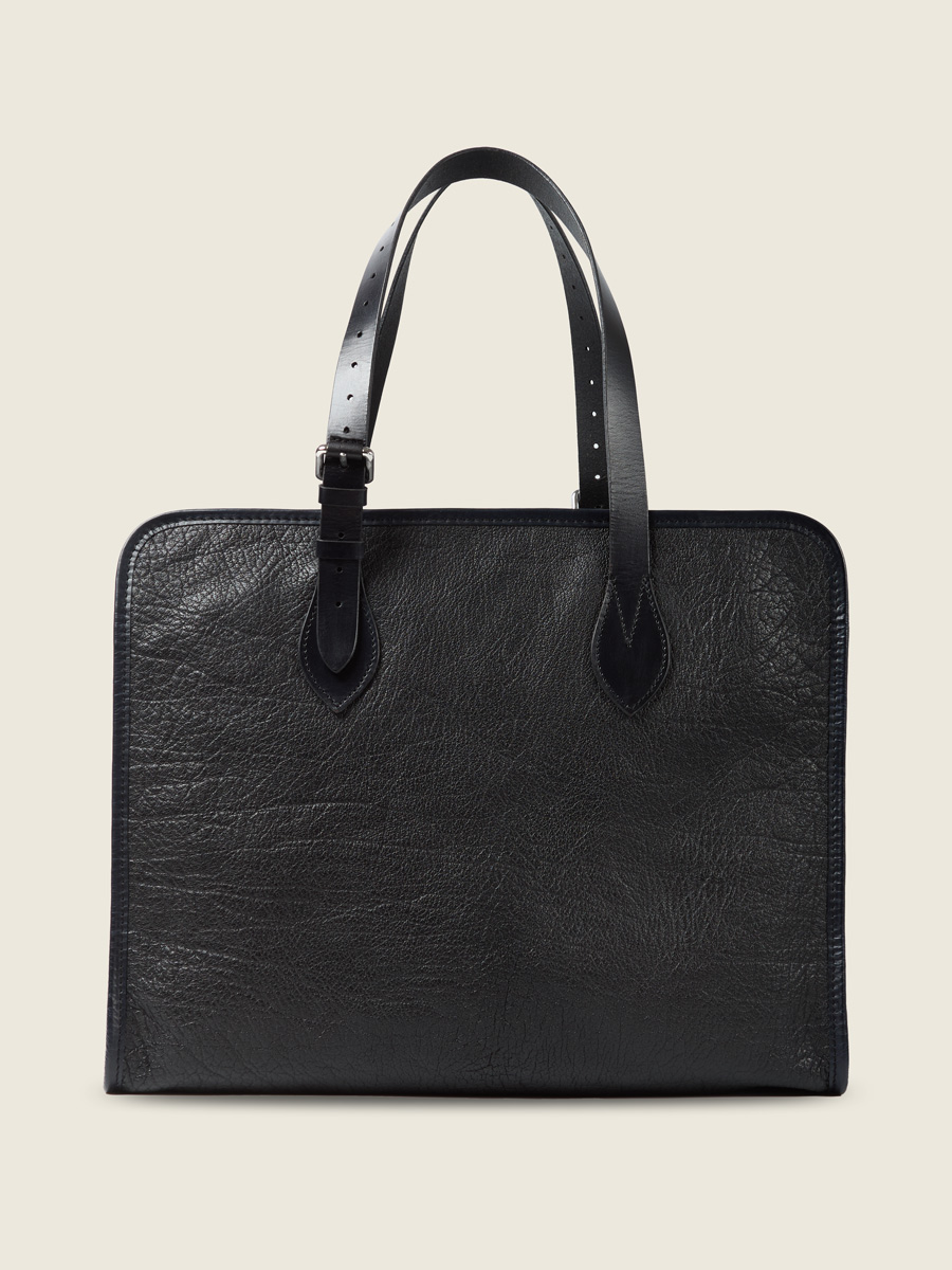 black-leather-l-handbag-lecabas-women-front-view-w81l-b