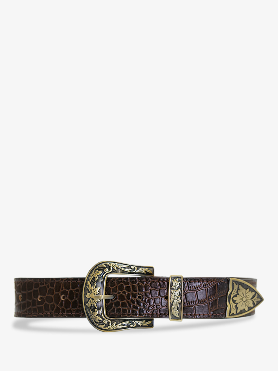 leather-belt-for-woman-dark-brown-side-view-picture-laceinture-wetsern-alligator-tigers-eye-paul-marius-3760125357393