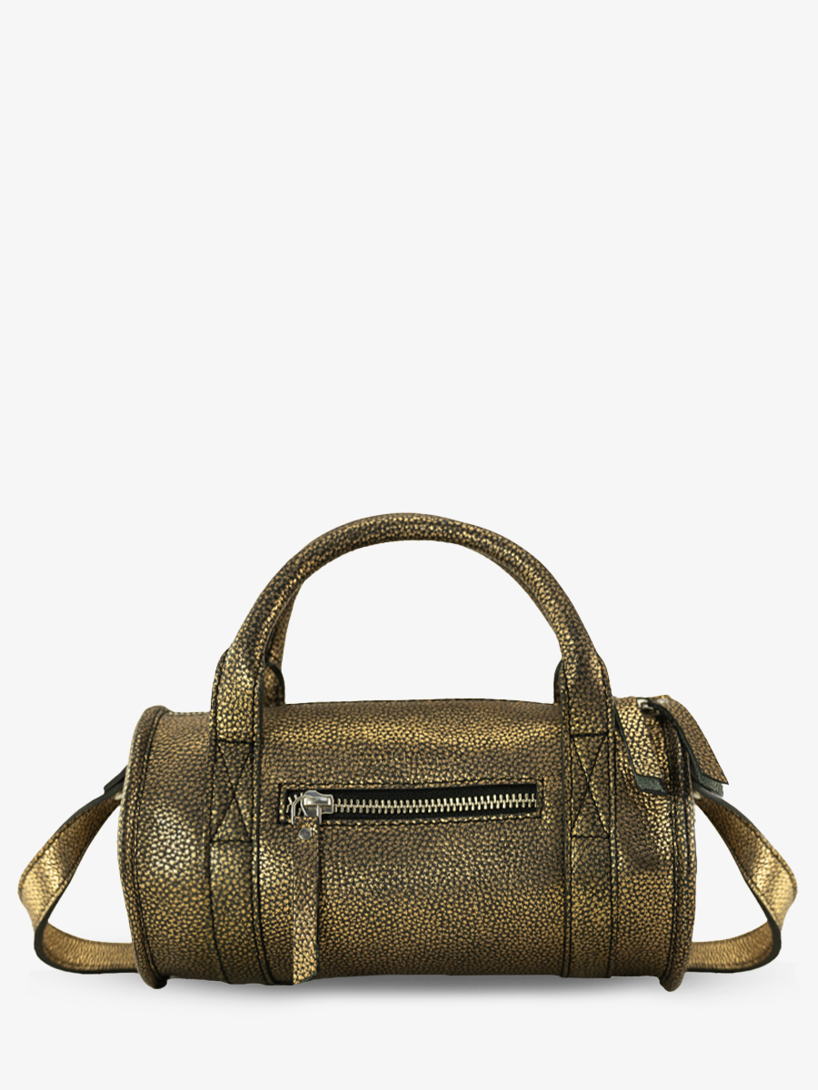 black-and-gold-leather-small-shoulder-bag-charlie-granite-paul-marius-front-view-picture-w30-gra-g-b