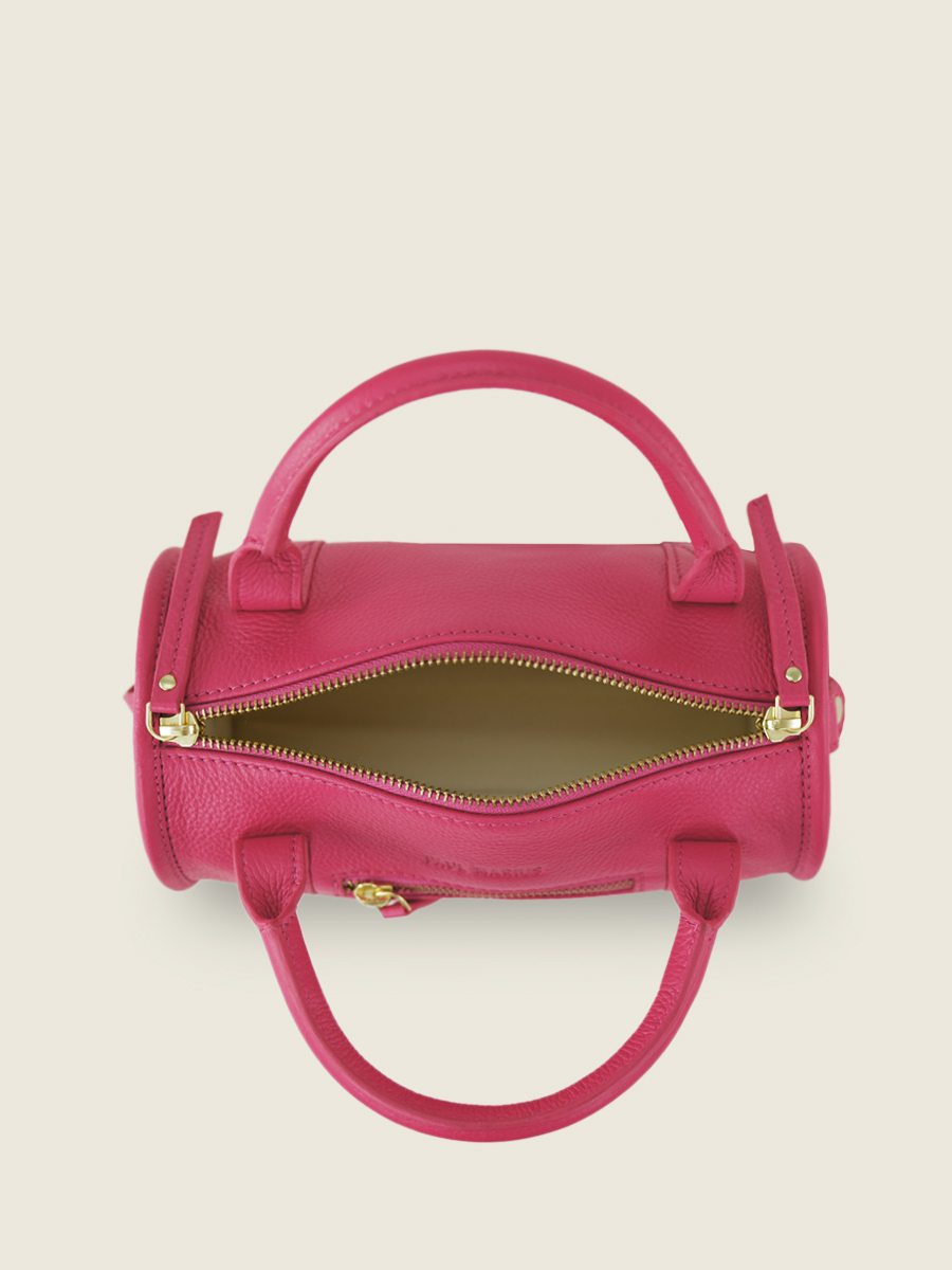 Pink Leather Mini Handbag for Women Charlie Sorbet Raspberry PAUL MARIUS