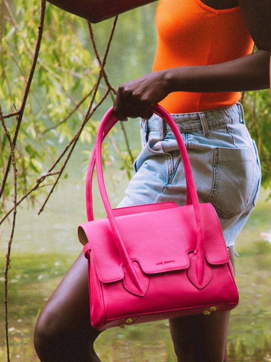 Pink Leather Handbag for Women Colette S Sorbet Raspberry PAUL