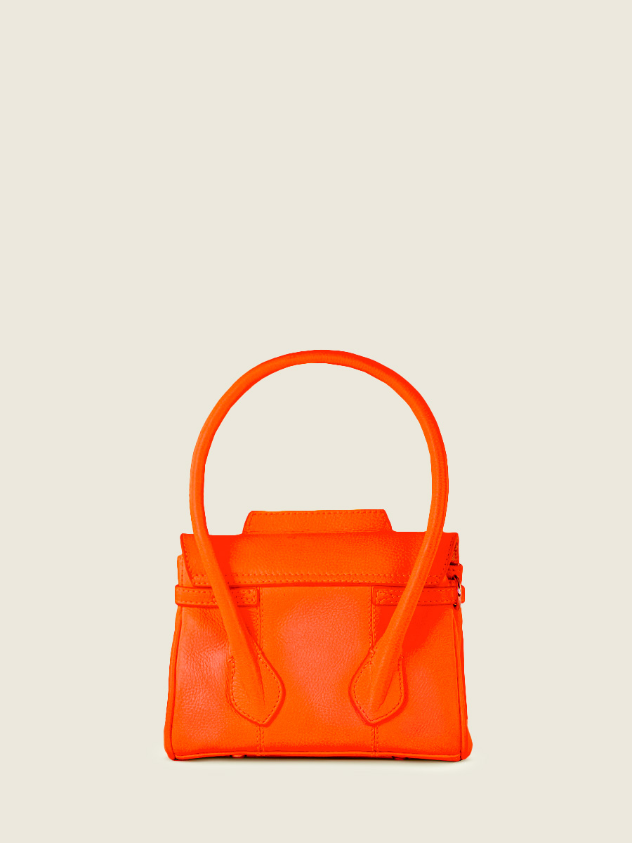 Orange Leather Mini Handbag for Women Colette XS Neon Orange PAUL MARIUS