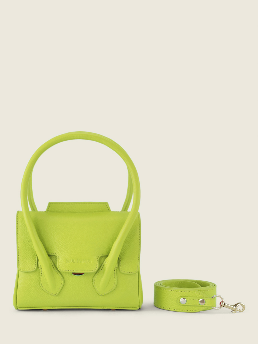 Green Leather Mini Handbag for Women Colette XS Sorbet Apple PAUL MARIUS