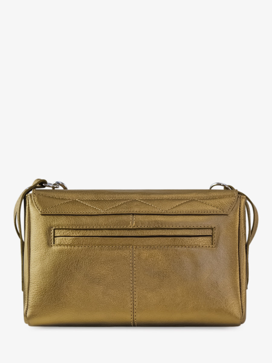 Gold Metallic Leather Cross body Bag for Women Diane S Bronze