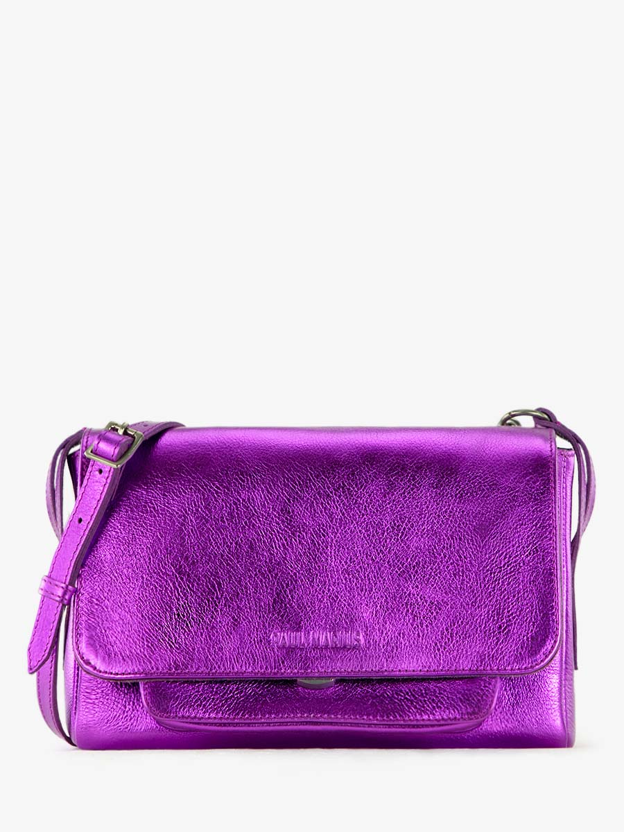 purple-metallic-leather-cross-body-diane-s-bonbon-paul-marius-front-view-picture-w35s-m-p