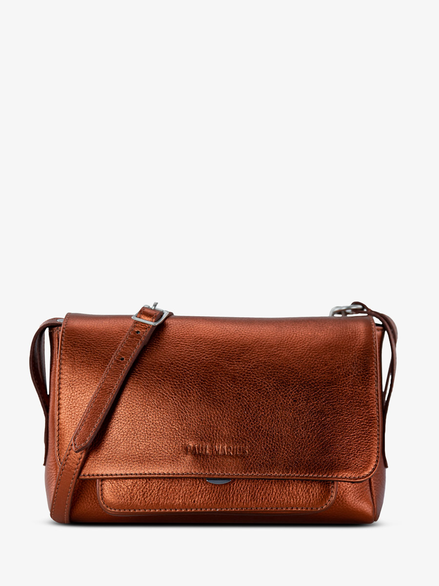 Copper Metallic Leather Cross Body for Women Diane S Ginger PAUL MARIUS