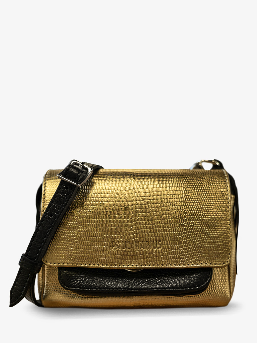 gold-and-black-leather-cross-body-diane-xs-black-gold-paul-marius-front-view-picture-w35xs-l-g-b