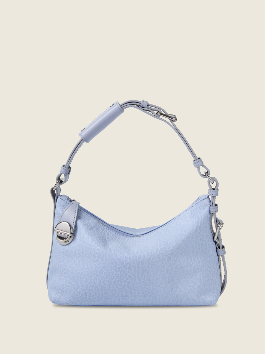 Purple leather baguette bag Elliott Baguette - Lavender front view