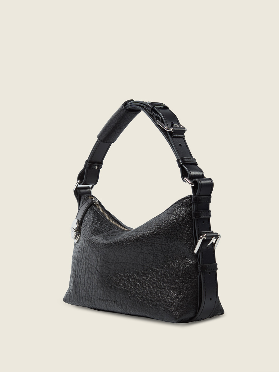 elliott-black-leather-baguette-bag-women-side-view-w73m-b 