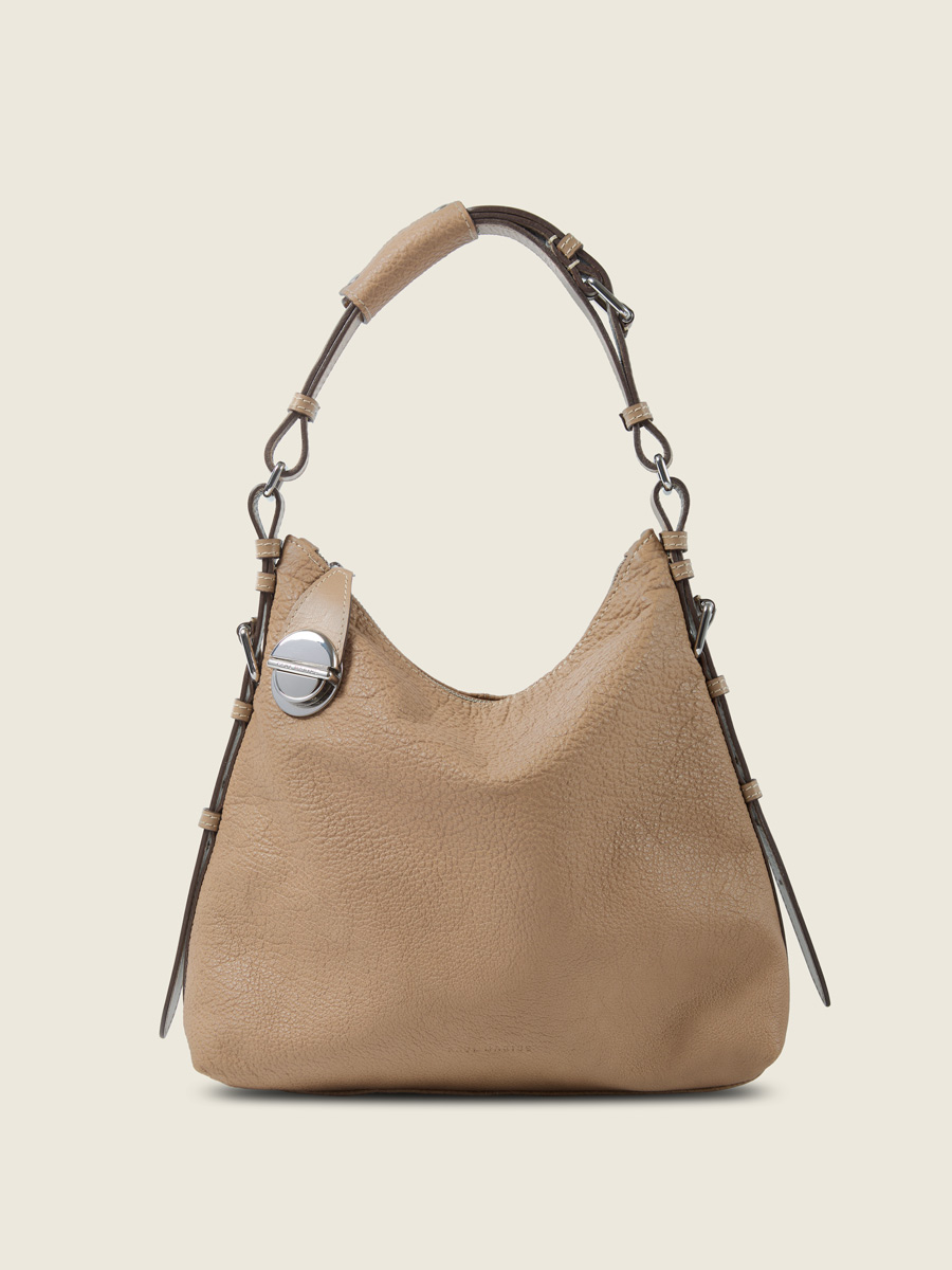  elliott-taupe-leather-hobo-bag-women-front-view-w73l-bei