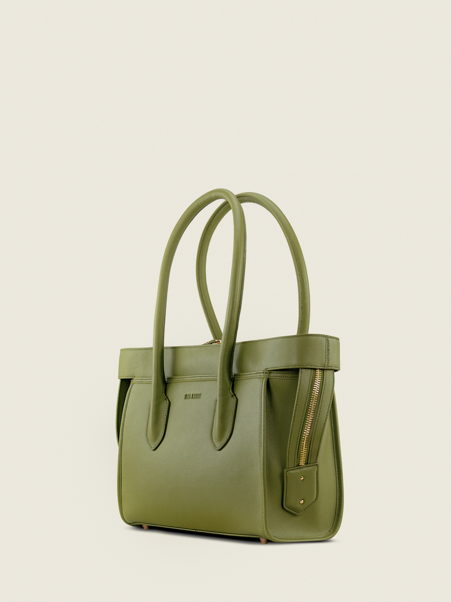 travel-bag-handbag-eros-olive-green-side-view-w52m-gr-o