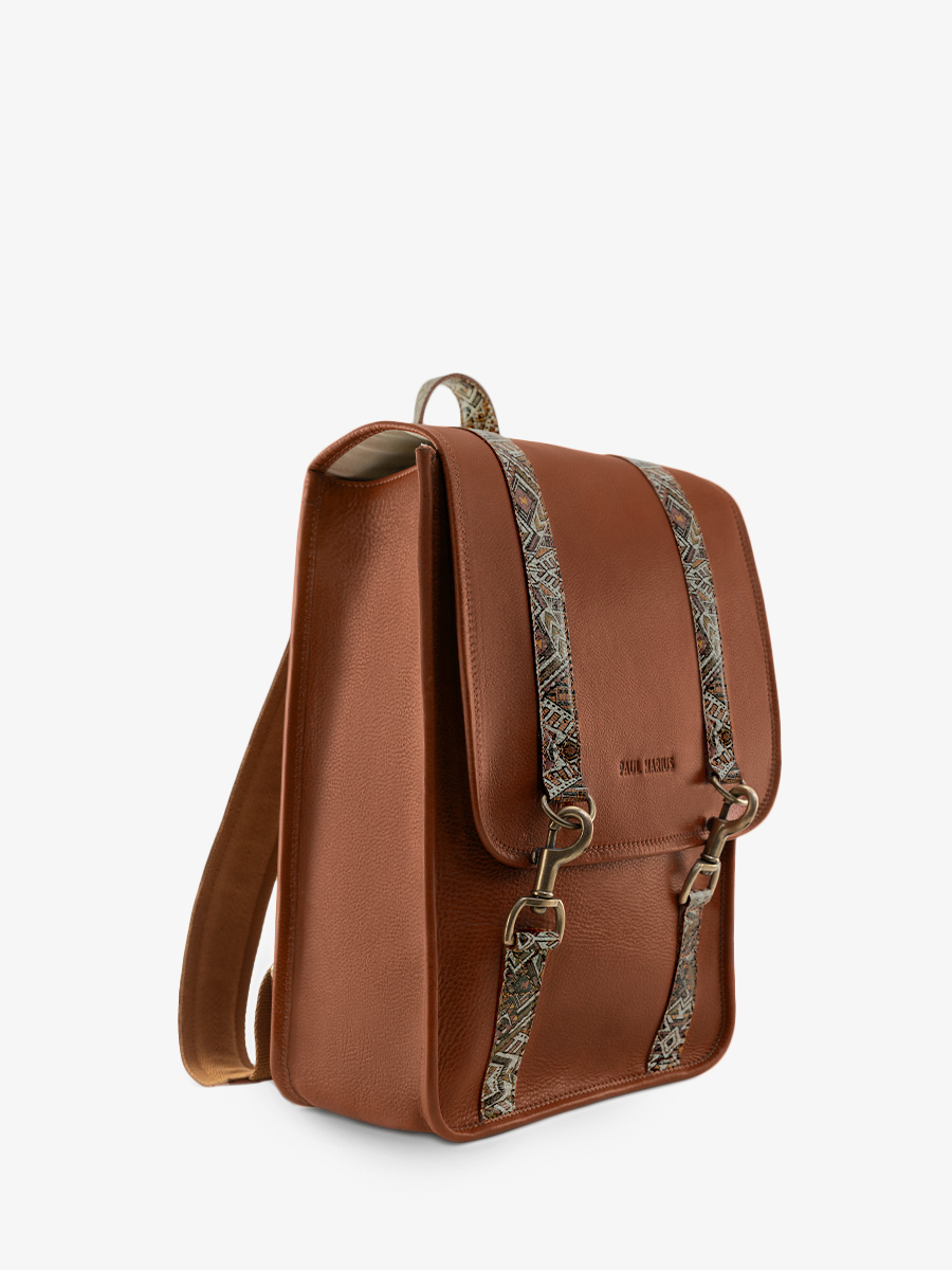 Multicoloured Leather Backpack LeCoursier Esperanza PAUL MARIUS