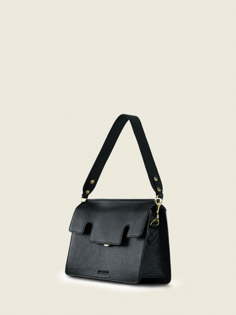 jet-black-leather-baguette-bag-gabrielle-1960-paul-marius-back-view-picture-w42-l-b