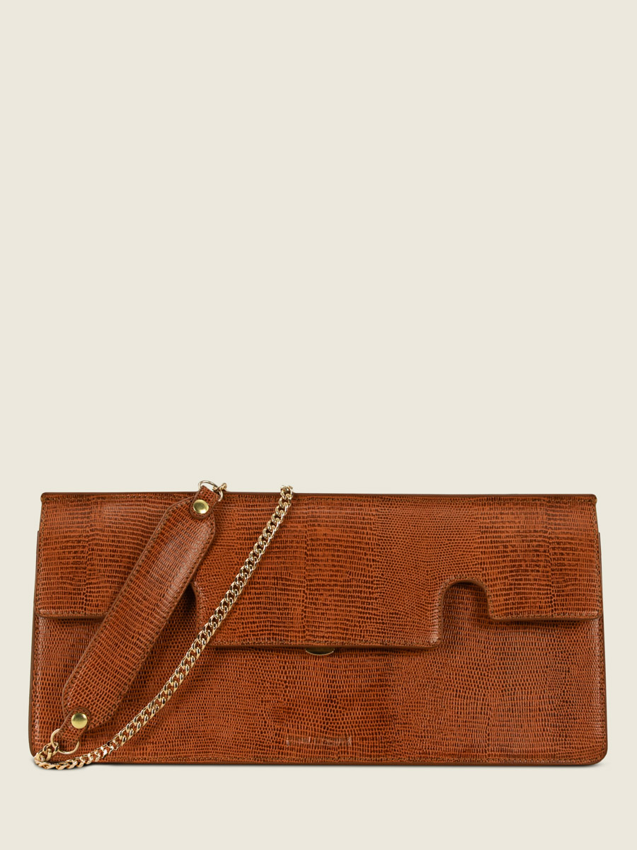 brown-leather-baguette-bag-gabrielle-ultra-long-1960-amber-paul-marius-front-view-picture-w42l-l-l