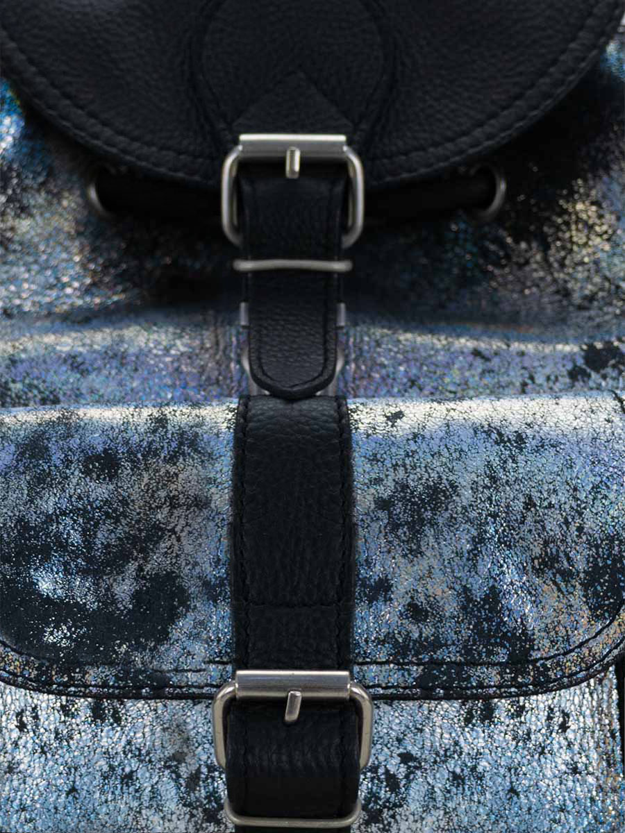 holographic-leather-bagpack-lebaroudeur-galaxy-paul-marius-focus-material-picture-m40-gal