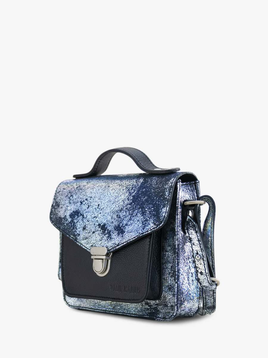 Holographic Leather Handbag for Women Mademoiselle George XS Galaxy PAUL MARIUS