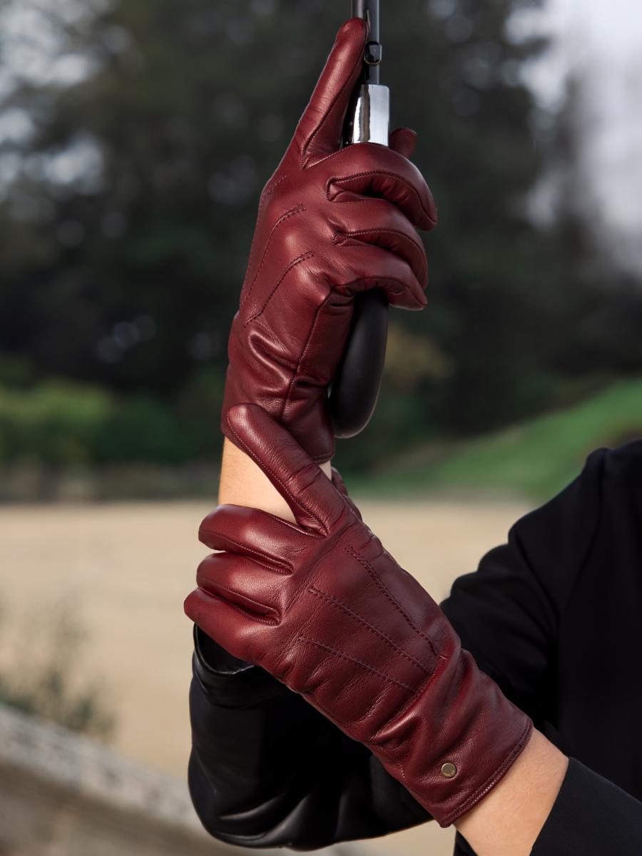 Ladies leather gloves near me discount