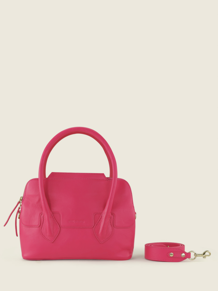 行列のできるレビュー商品、集めました。高評価アイテム Pink Leather Handbag for Women - Gisèle S Sorbet Raspberry バッグ
