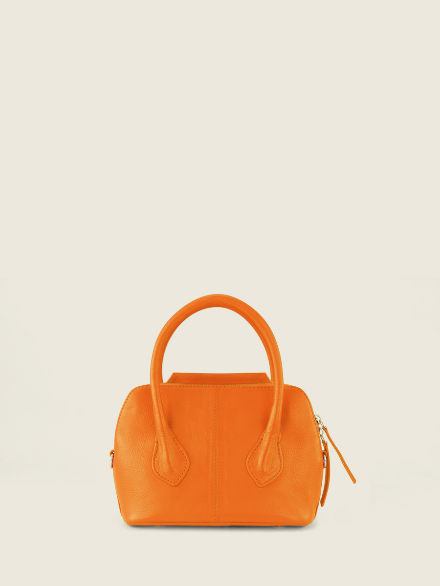 Orange Leather Mini Handbag for Women Gisele XS Sorbet Mango PAUL MARIUS