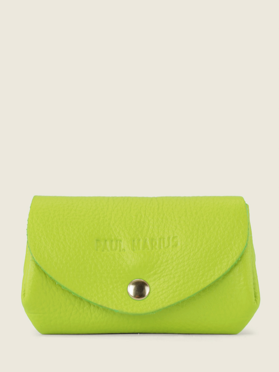 green-leather-purse-legustave-sorbet-apple-paul-marius-front-view-picture-clp-sb-lgr