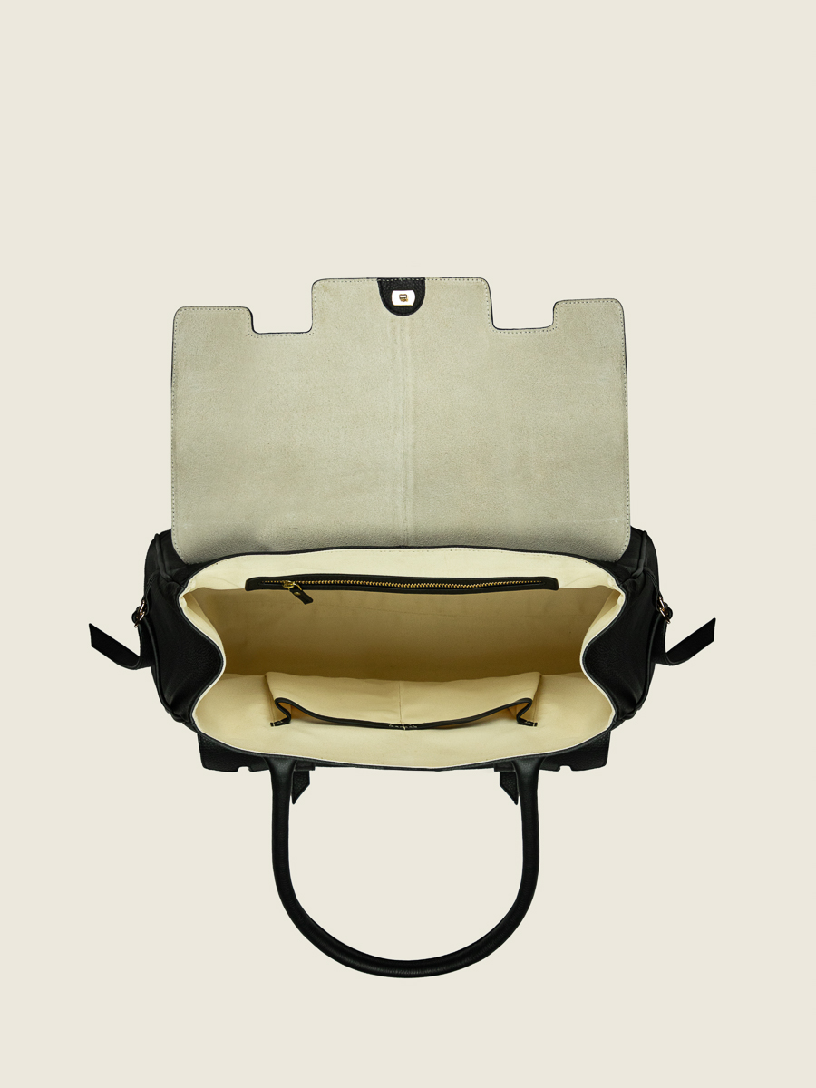 Soft black leather handbags shop