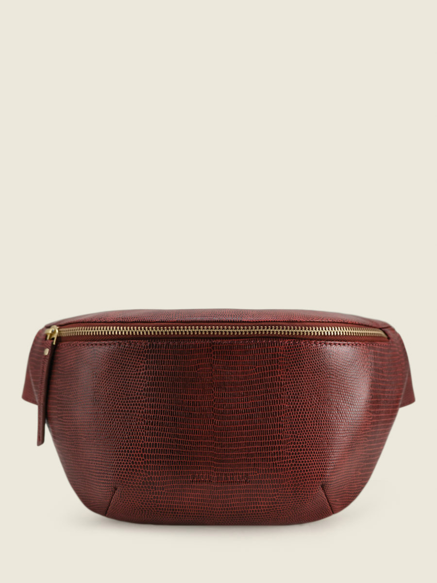 red-leather-fanny-pack-labanane-1960-paul-marius-front-view-picture-m503-l-r