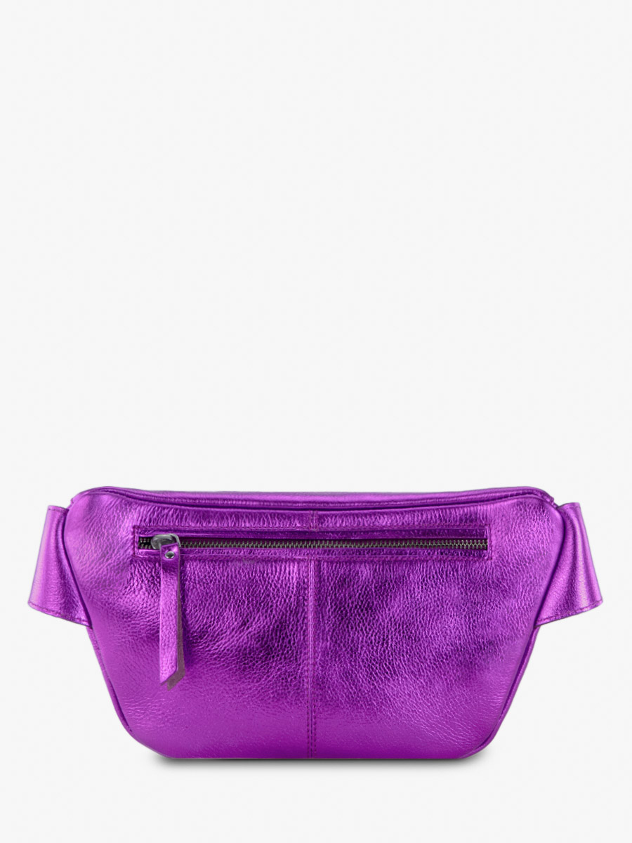 purple-metallic-leather-fanny-pack-back-view-picture-labanane-bonbon-paul-marius-m503-m-p
