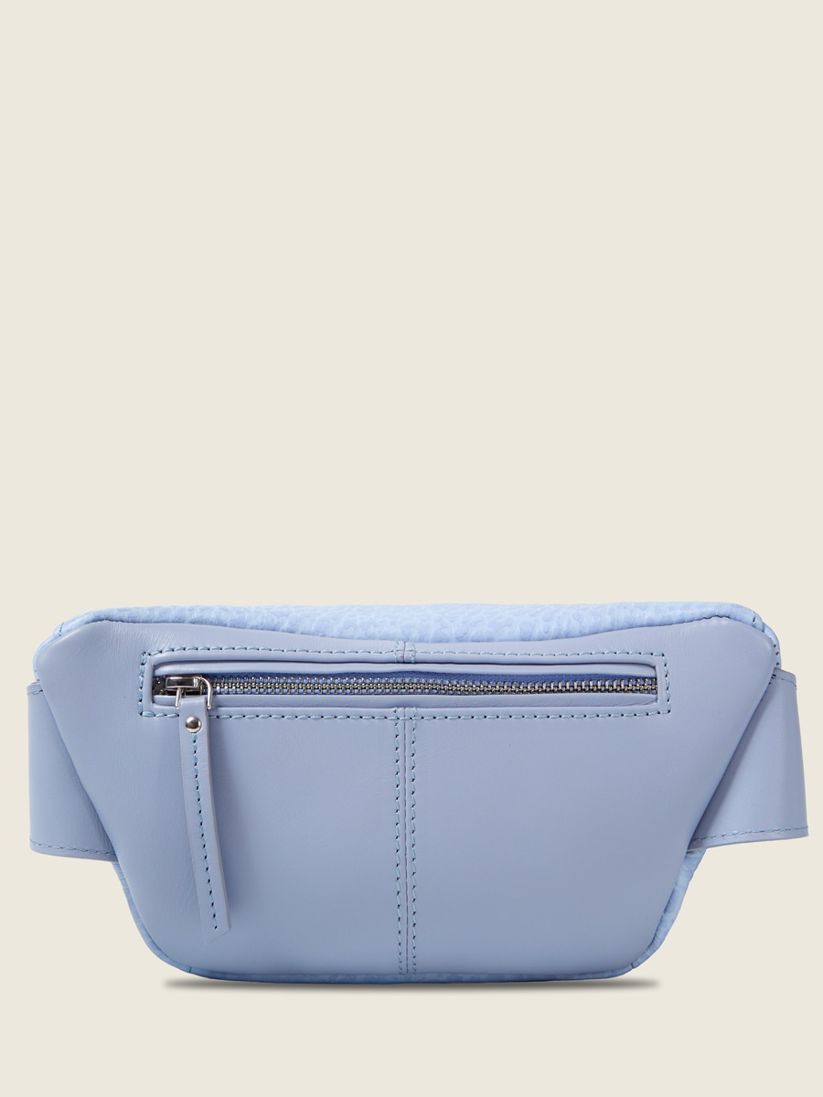 Purple leather fanny pack LaBanane S - Lavender side view
