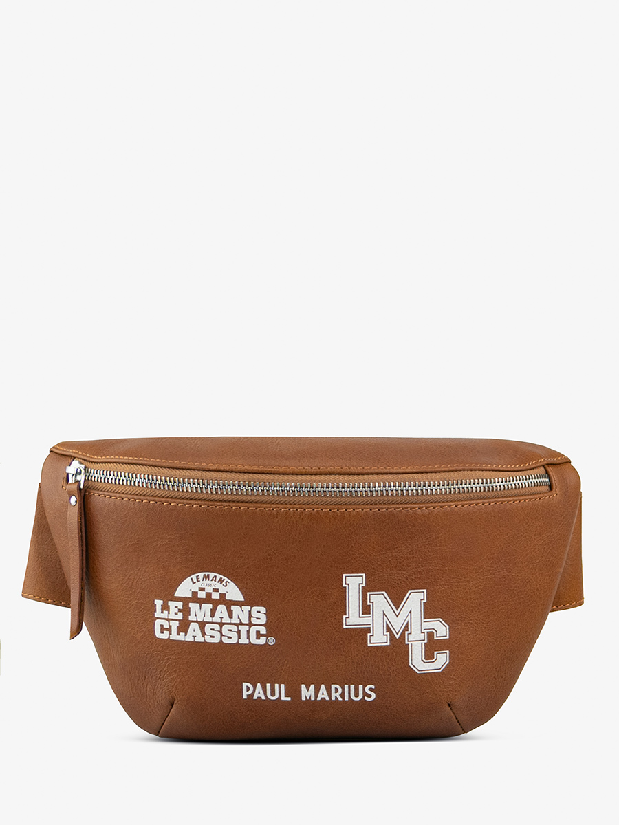 fanny-pack-brown-leather-labanane-le-mans-classic-2025-front-view-m503-lemans25-l