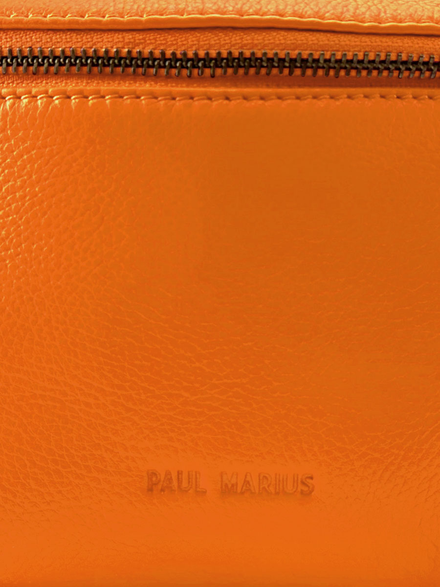 Orange Leather Fanny Pack for Women - LaBanane Sorbet Mango Orange Leather Fanny Pack for Women - LaBanane Sorbet Mango