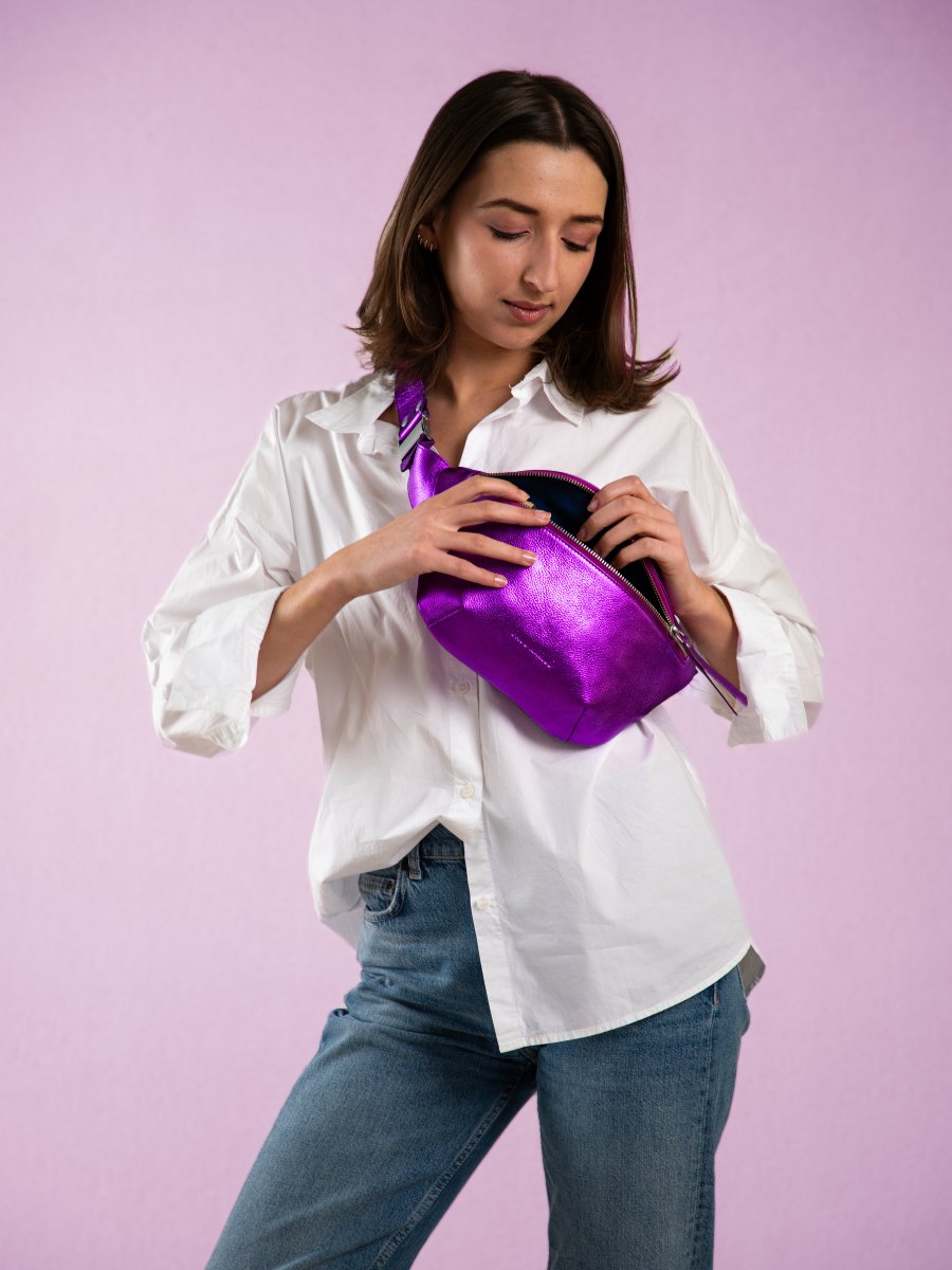 Purple waist bag top